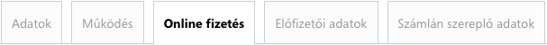 Webáruház beállítások